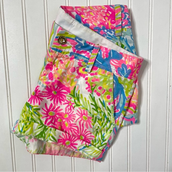 Lilly Pulitzer Callahan Short in Lovers Coral Reef Sz 4/161 - Picture 2 of 9